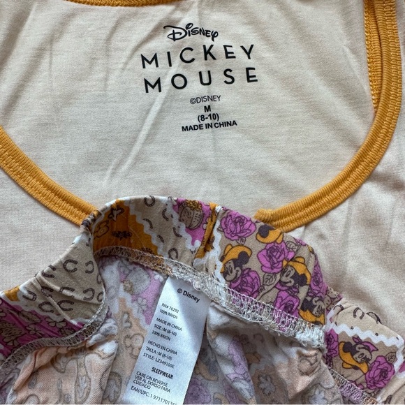 Disney | Mickey Mouse "Howdy" Tank Top and Shorts Pajama Set | Size 8-10 - Picture 6 of 12